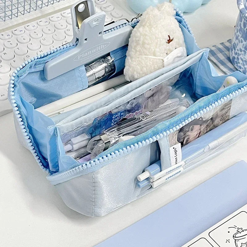 Multilayer Large Capacity Pencil Bag Beautiful School Large Bag Girl Stationery Box Children's Pencil Case Student Supplies