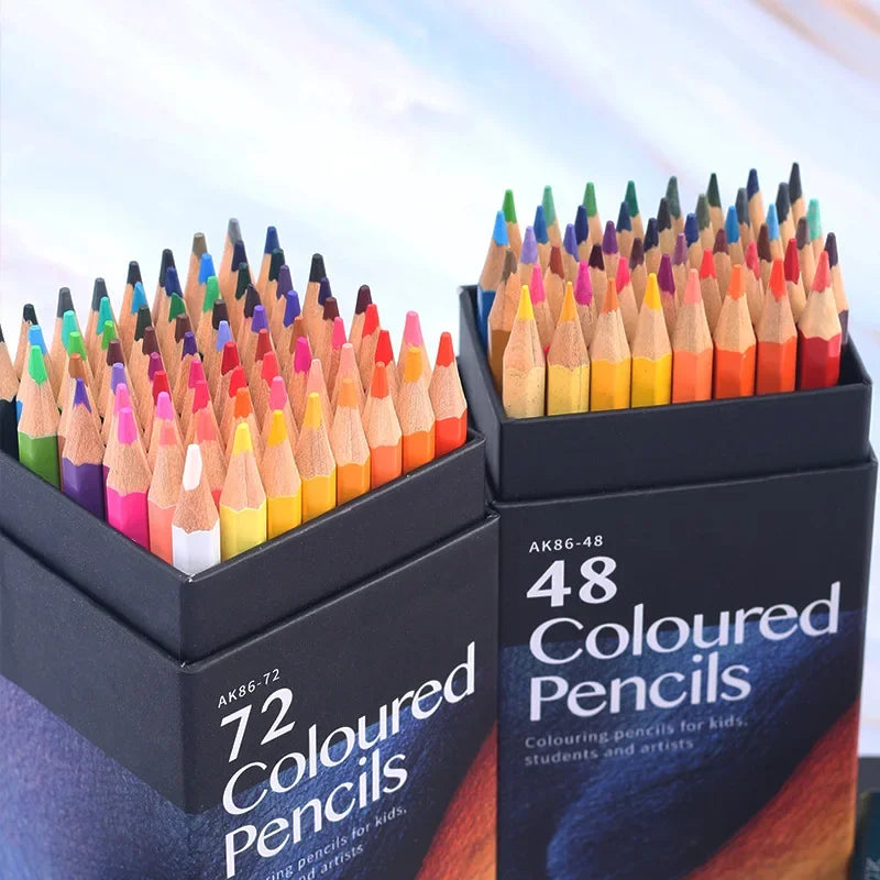 12/18/24/36/48/72 Color Pencil Set Professional Student Drawing Writing Artist School Teaching Office Portable Stationery