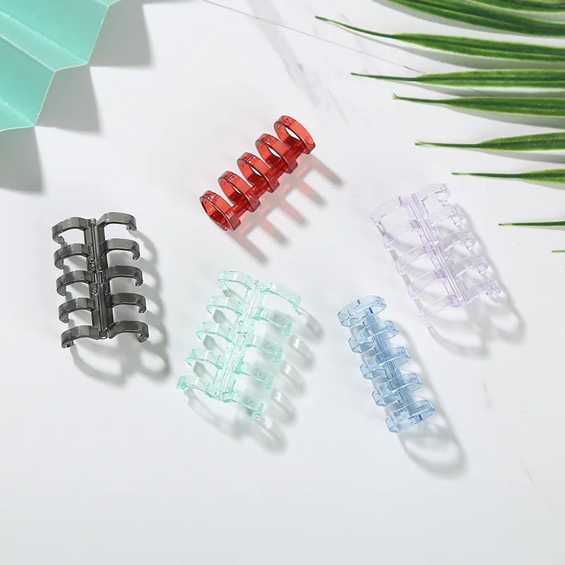 10pcs  Loose Leaf 5 Holes Plastic Ring A5/B5 Binder for Notebooks Stationery