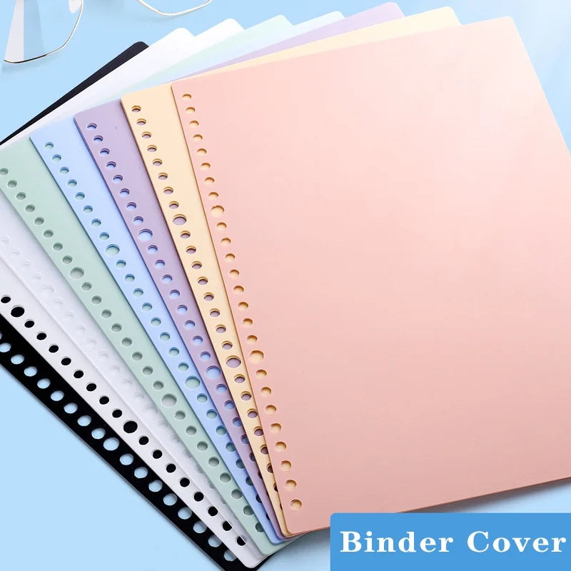 2PCS School Binder Loose-leaf Paper Cover A5 / B5 / A4 Thickened Frosted Budget Binder Replaceable School Stationery Supplies
